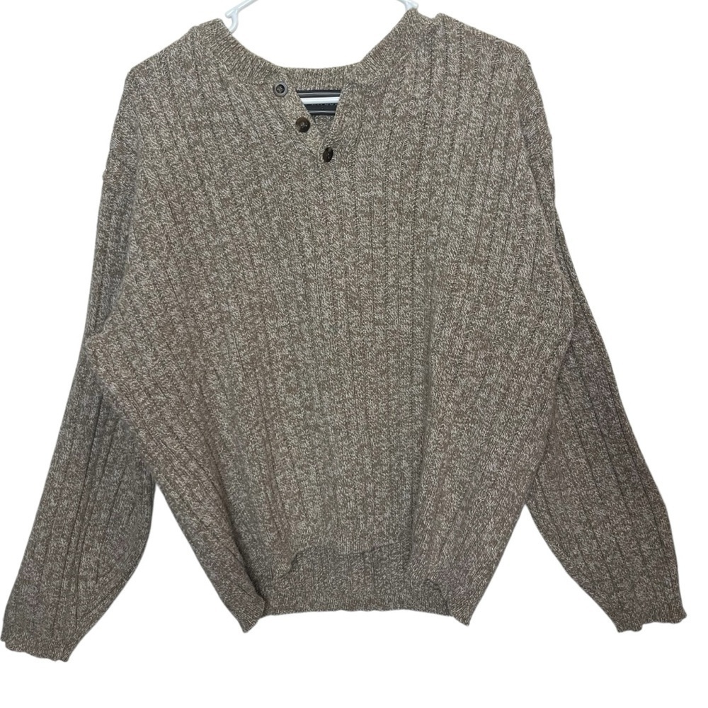 Vintage David Taylor Hand Framed Henley Sweater